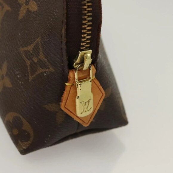 LOUIS VUITTON Monogram Pochette Cosmetic PM Cosmetic Pouch M47515 LV Auth 128420 - Picture 9 of 16
